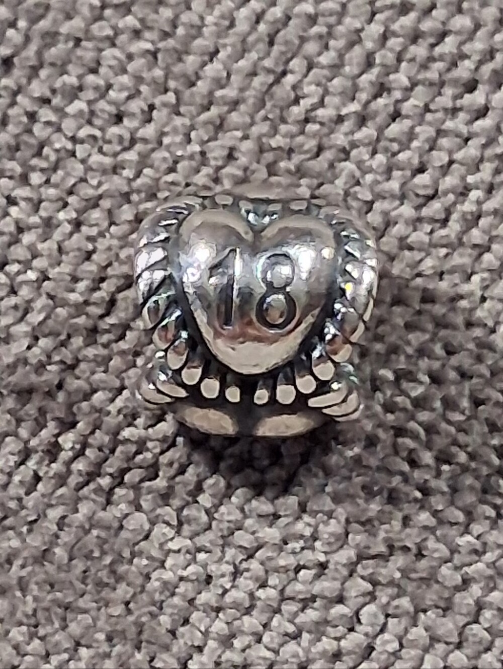 Retired Pandora 925 Sterling Silver 18th Birthday Milestone Charm VG ALE